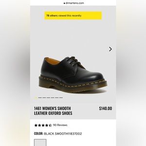 New Dr. Martens 3 eyes 1461 WOMEN'S SMOOTH LEATHER OXFORD SHOES